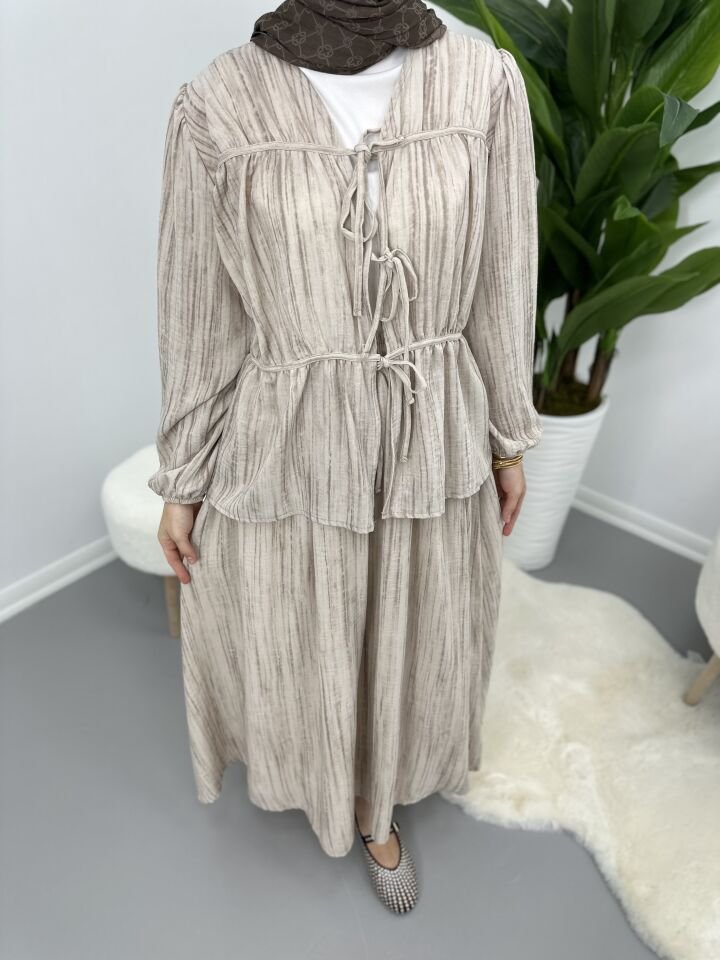 Keten Bağlamalı Takım Latte L