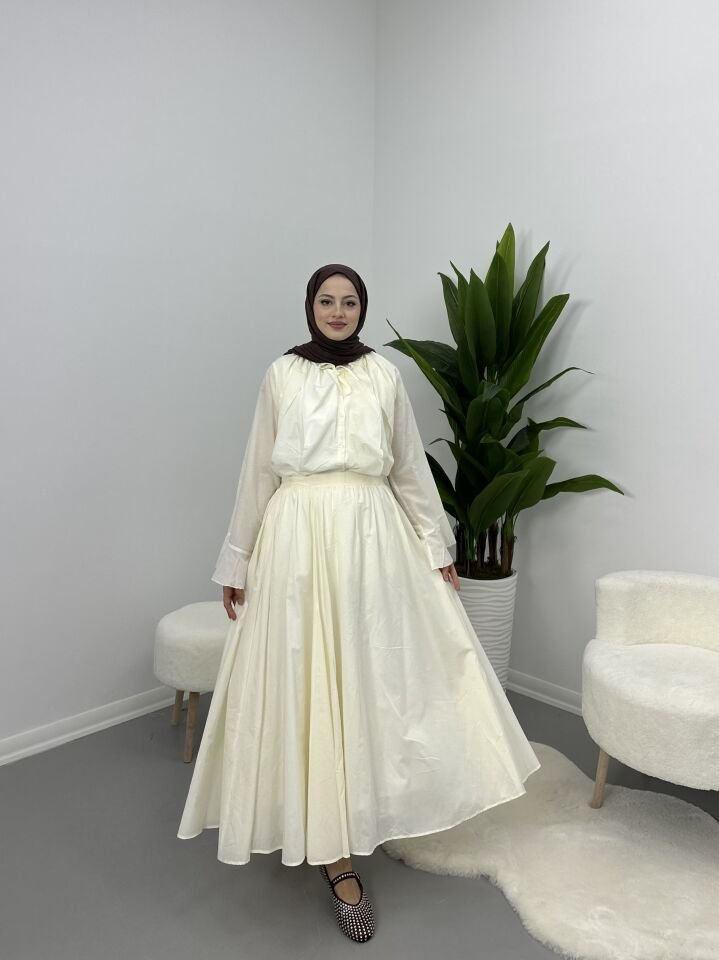 Kolları Volanlı Takım Butter Yellow XL