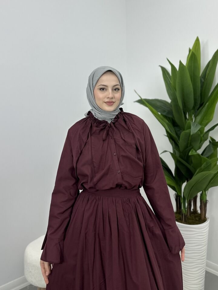 Kolları Volanlı Takım Bordo