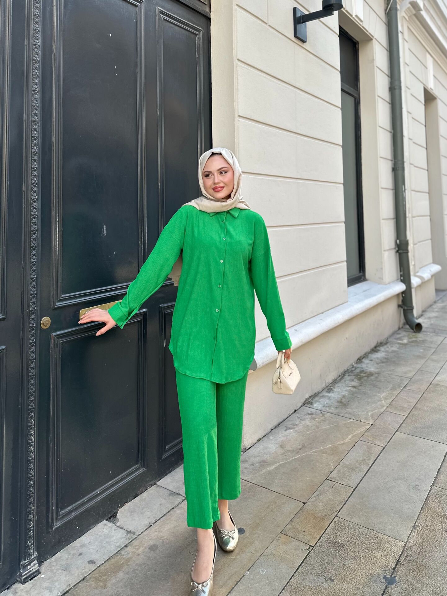 Pantolonlu Bürümcük Takımlar Yeşil 2XL