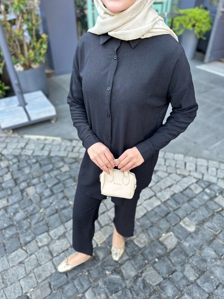 Pantolonlu Bürümcük Takımlar Siyah 2XL