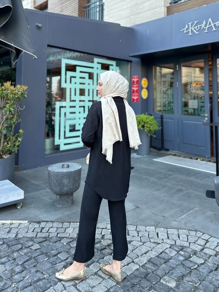 Pantolonlu Bürümcük Takımlar Siyah 2XL