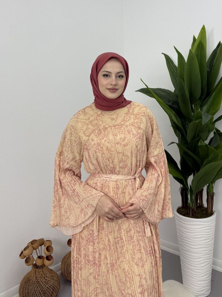 Limited Astarlı Piliseli Elbise STANDART