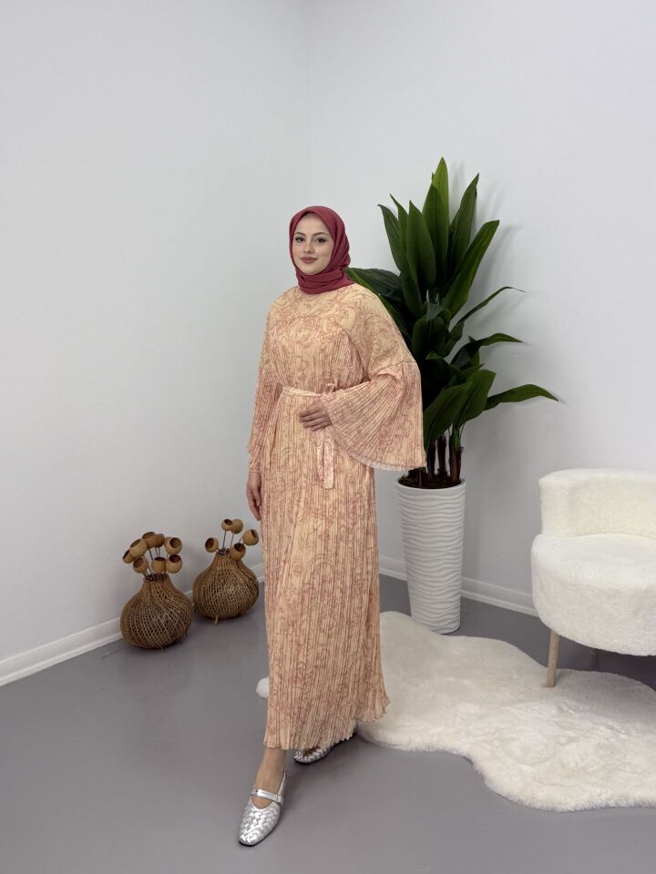 Limited Astarlı Piliseli Elbise STANDART