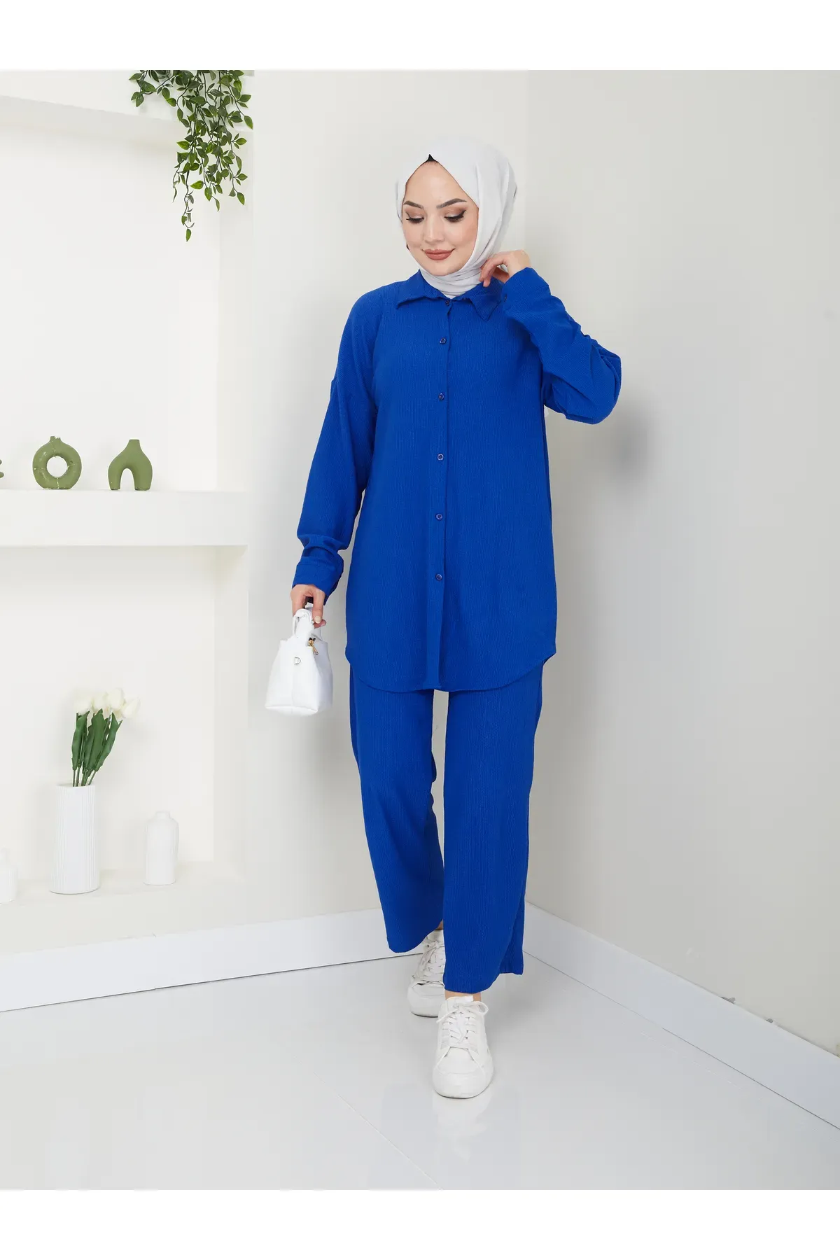 Pantolonlu Bürümcük Takım Lacivert 2XL