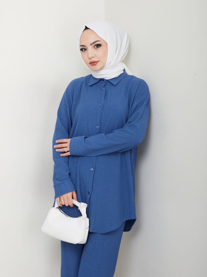 Pantolonlu Bürümcük Takımlar MAVİ 2XL