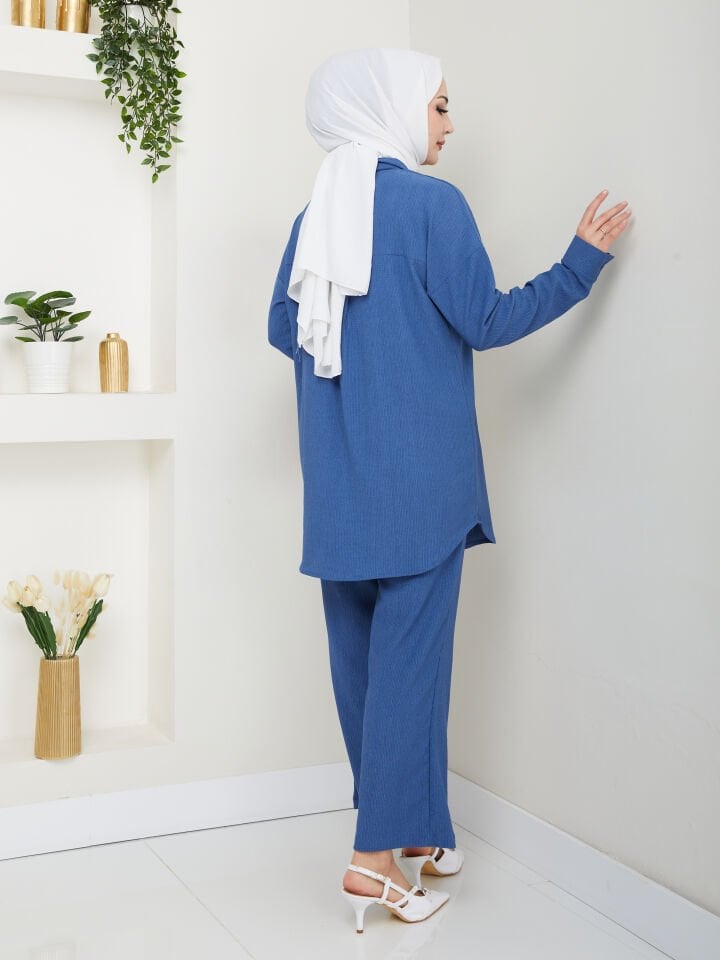 Pantolonlu Bürümcük Takımlar MAVİ 2XL
