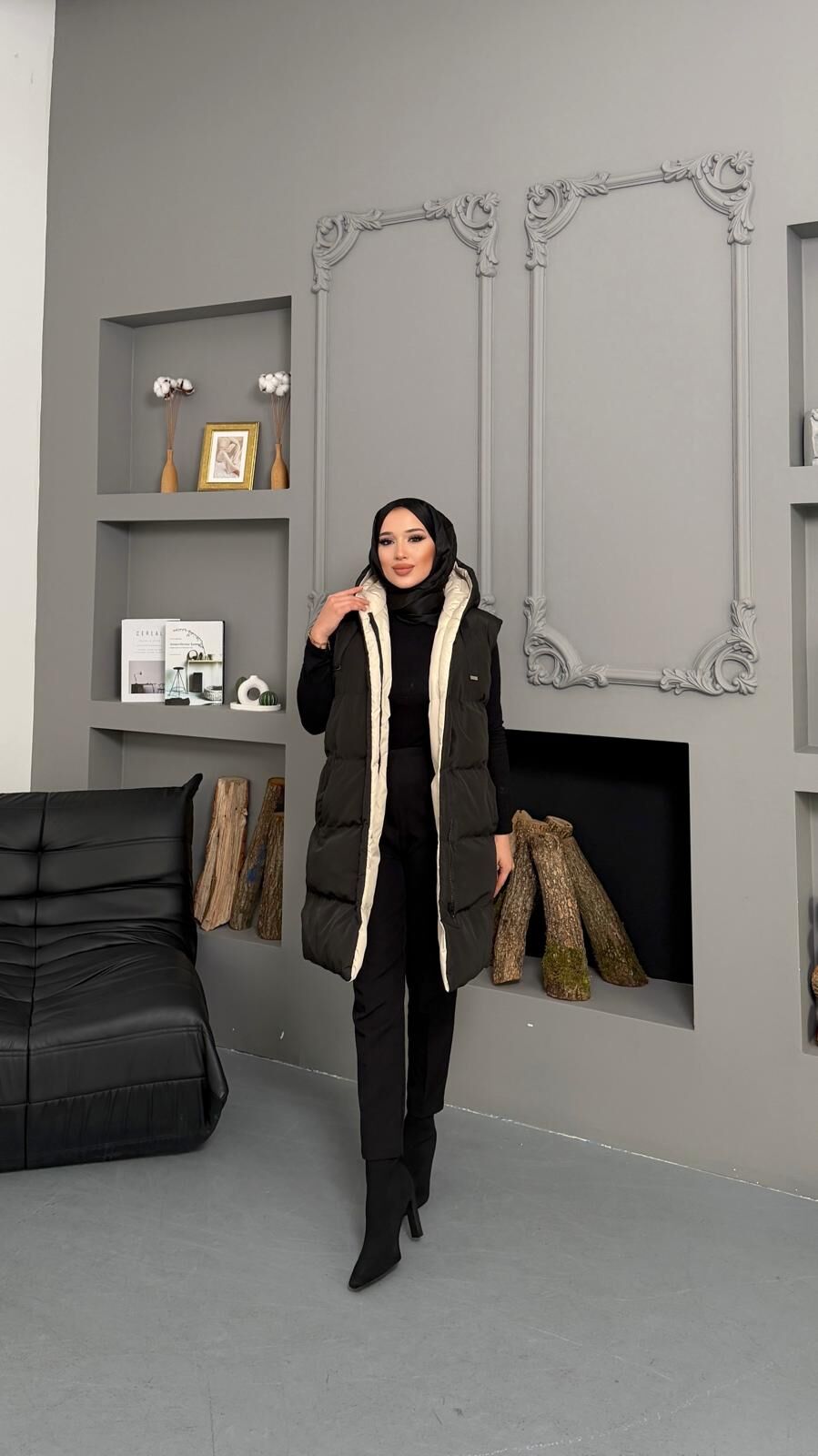 Çift Taraflı  Şişme Yelek Siyah XL