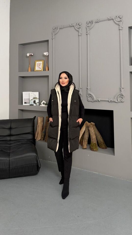 Çift Taraflı  Şişme Yelek Siyah XL