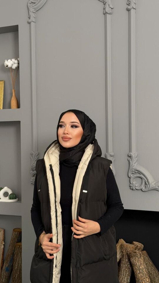 Çift Taraflı  Şişme Yelek Siyah XL